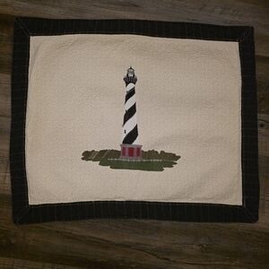 Donna Sharp Lighthouse Embroidered Quilt Pillow Shams